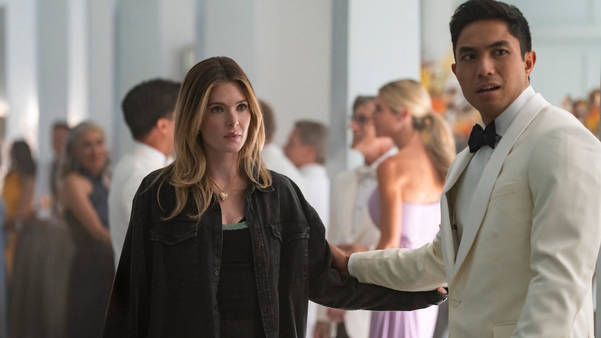 In the finale of Netflix’s Sirens, Michaela asks Devon to cash the cheque before it bounces (Image via Netflix)